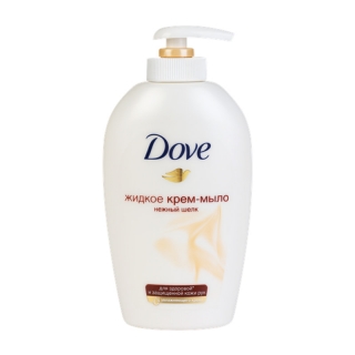 Мыло-крем жидкое Dove Нежный шелк, с дозатором, 250мл