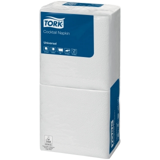 Салфетки бумажные Tork Universal, 1 слойн., 24*24см, белые, 200шт.