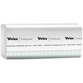 Полотенца бумажные лист. Veiro Professional Basic(V-сл) 1 слойн., 250л/пач, 21*21,цвет натуральный
