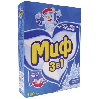 Порошок для ручной стирки Миф Морозная свежесть, 400г