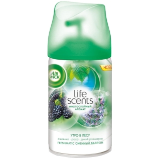 Сменный баллон для освежителя воздуха Airwick Freshmatic Life scents. Утро в лесу, 250мл