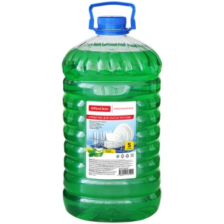 Средство для мытья посуды OfficeClean Professional Алоэ и зеленый чай, ПЭТ, 5л