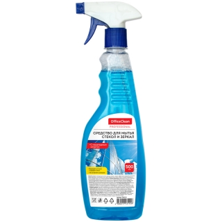 Средство для мытья стекол и зеркал OfficeClean Professional, с нашатырным спиртом, 500мл, с курком