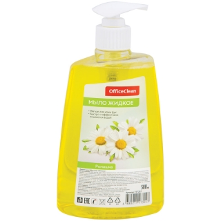 Мыло жидкое OfficeClean Ромашка, с дозатором, 500мл