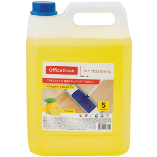 Средство для мытья полов OfficeClean Proffesional Лимон, концентрат, канистра, 5л