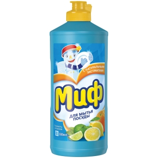 Средство для мытья посуды Миф Свежесть цитрусов, 500мл