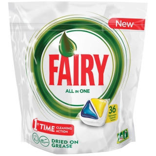Капсулы для посудомоечной машины Fairy All in 1. Лимон, 36шт.
