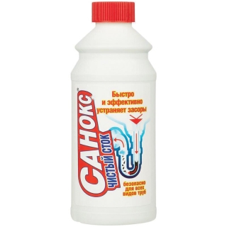 Средство для прочистки труб Санокс Чистый сток, гель, 500мл