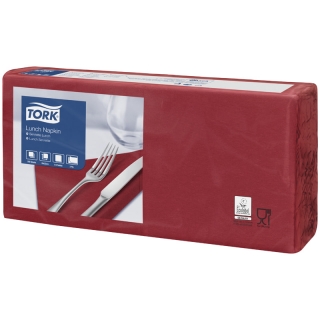 Салфетки бумажные Tork Advanced, 2-слойные, 33*32,6см, бордо, 200шт.