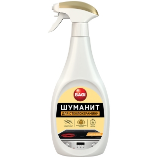 Средство чистящее для плит Bagi Шуманит, спрей для стеклокерамики, 500мл