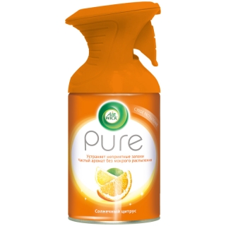 Освежитель воздуха аэрозольный Airwick Pure. Солнечный цитрус, сухое распыление, 250мл