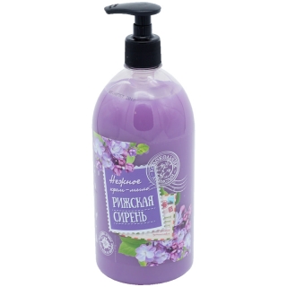 Мыло-крем жидкое Душистый Колокольчик Рижская сирень, с дозатором, 1л