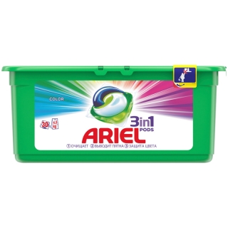 Капсулы для машинной стирки Ariel Color, 3в1 Pods, 30шт*27г