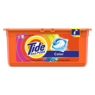 Капсулы для машинной стирки Tide Color, 3в1 Pods, 30шт.*24,8г