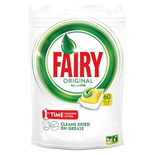 Капсулы для посудомоечной машины Fairy Original. All in1. Лимон, 60шт.