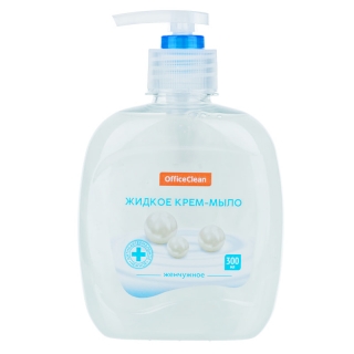 Мыло-крем жидкое OfficeClean Жемчужное, антибактериальное, с дозатором, 300мл