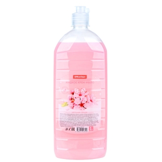 Мыло-крем жидкое OfficeClean Цветущая сакура, с дозатором, 1л