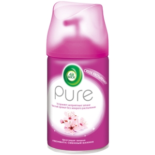 Сменный баллон для освежителя воздуха Airwick Freshmatic Pure. Цветущая вишня, 250мл