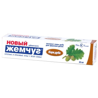 Зубная паста Новый Жемчуг Кора Дуба, 50мл