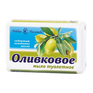 Мыло туалетное Невская Косметика Оливковое, бумажная обертка, 90г