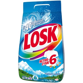 Порошок для машинной стирки Losk Горное озеро, 5,4кг