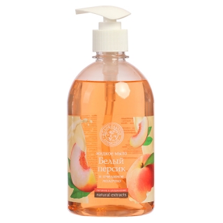 Мыло жидкое Душистый Колокольчик Белый Персик и Пчелиное Молочко, с дозатором, 500мл