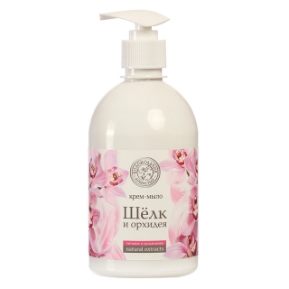 Мыло-крем жидкое Душистый Колокольчик Шелк и Орхидея, с дозатором, 500мл