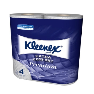 Бумага туалетная Kimberly-Clark Kleenex 4-слойная, 19,2м/рул., 4шт., тиснение, белая