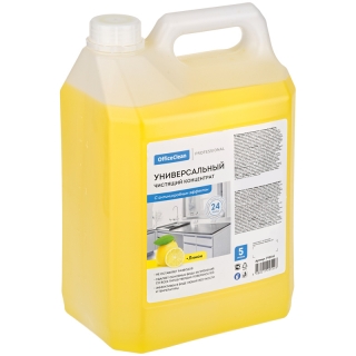 Универсальный чистящий концентрат OfficeClean Professional Лимон, антимикроб.эффект, 5л. канистра