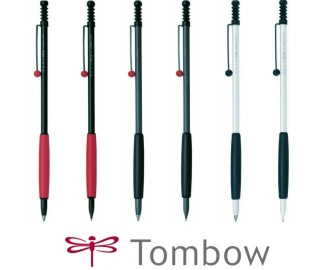 Подарочный набор: механический карандаш + шариковая ручка Tombow ZOOM 707 De Luхe, корпус черный/белый