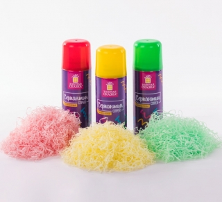 Серпантин в спрее ЗОЛОТАЯ СКАЗКА, 250 мл, цвета ассорти, 591483