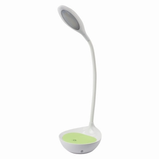 Светильник настольный Sonnen PH-265, на подставке, Светодиодный, 3,5 Вт, Аккумулятор, зарядка от USB, зеленый, 236696