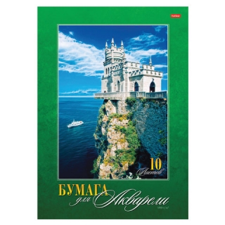 Папка для акварели Hatber Замок, формат А3, 297х420 мм, 10 листов 180 г/м2, 10Ба3B_11540