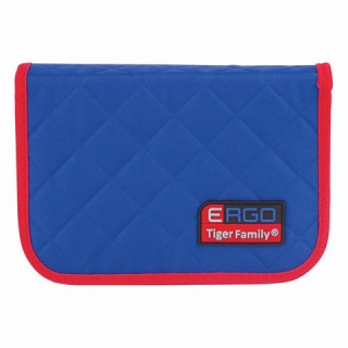 Пенал Tiger Family (Тайгер), с наполнением, 1 отделение, 2 откидные планки, 31 предмет, сине-красный, 20х14х4 см, TGRW-005C1