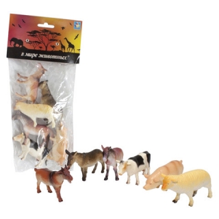 Набор фигурок В мире животных, Ферма, 6 шт., 8,75 см, 1TOY, Т50553