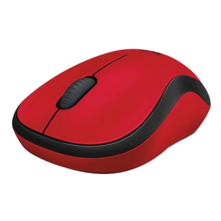 Мышь беспроводная Logitech M220, 2 кнопки+1 колесо-кнопка, оптическая, красно-чёрная, 910-004880