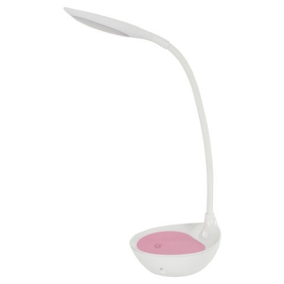 Светильник настольный Sonnen PH-265, на подставке, Светодиодный, 3,5 Вт, Аккумулятор, зарядка от USB, розовый, 236697