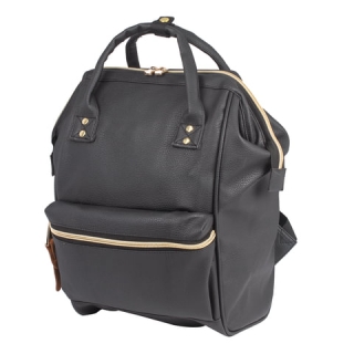 Рюкзак Brauberg молодежный, Блэк, искуственная кожа, черный, 34х23х15 см, 227081