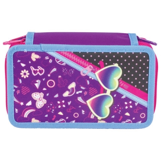 Пенал Tiger Family (Тайгер), с наполнением, 3 отделения, 28 предметов, Сказка, 19х11х7 см, TGNQ-007E1