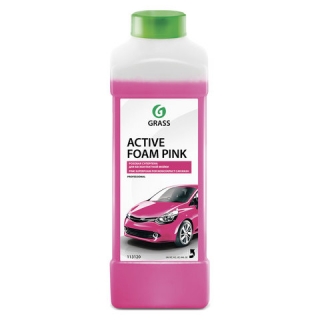 Шампунь автомобильный для автоматической и ручной мойки 1 л Grass Active Foam Pink Розовая пена, 113120