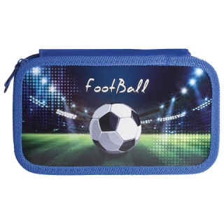 Пенал без наполнения Юнландия, 3 отделения, ламинированный картон, тканевый торец, 20х11 см, Стадион, 228110