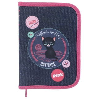 Пенал Tiger Family (Тайгер), 1 отделение, откидная планка, Игривые котята, 20х14х4 см, TGNQ-013C1E