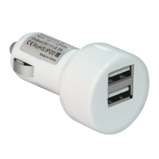 Зарядное устройство Автомобильное DEFENDER UCA-15, 2 порта USB, выходной ток 2A/1А, белое, блистер, 83562