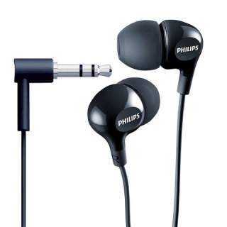Наушники PHILIPS SHE3550BK/00, проводные, 1,2 м, стерео, вкладыши, черные, SHE3550BK/00