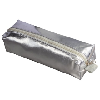 Пенал-косметичка Brauberg под искусственную кожу, Винтаж, серебряный, 20х6х4 см, 226714