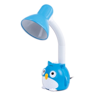 Светильник настольный Sonnen OU-603, на подставке, цоколь Е27, Сова, синий, 236674