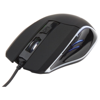 Мышь проводная игровая Gembird MG-500, USB, 5 кнопок + 1 колесо-кнопка, оптическая, черная