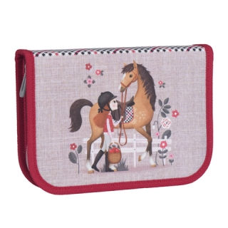 Пенал Tiger Family (Тайгер), 1 отделение, откидная планка, Born to Ride, 20х14х4 см, TGNQAA-B03E