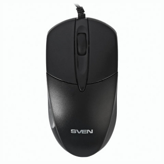 Мышь проводная Sven RX-112, USB + PS/2, 2 кнопки + 1 колесо-кнопка, оптическая, чёрная, SV-03200112UPSB