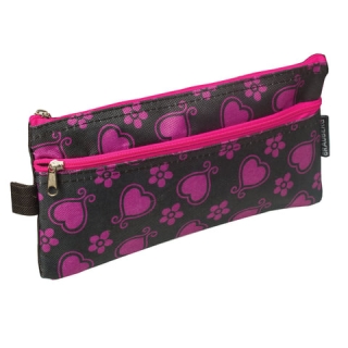Пенал-косметичка Brauberg под бархат, Нежные сердца, 22х11 см, 223899